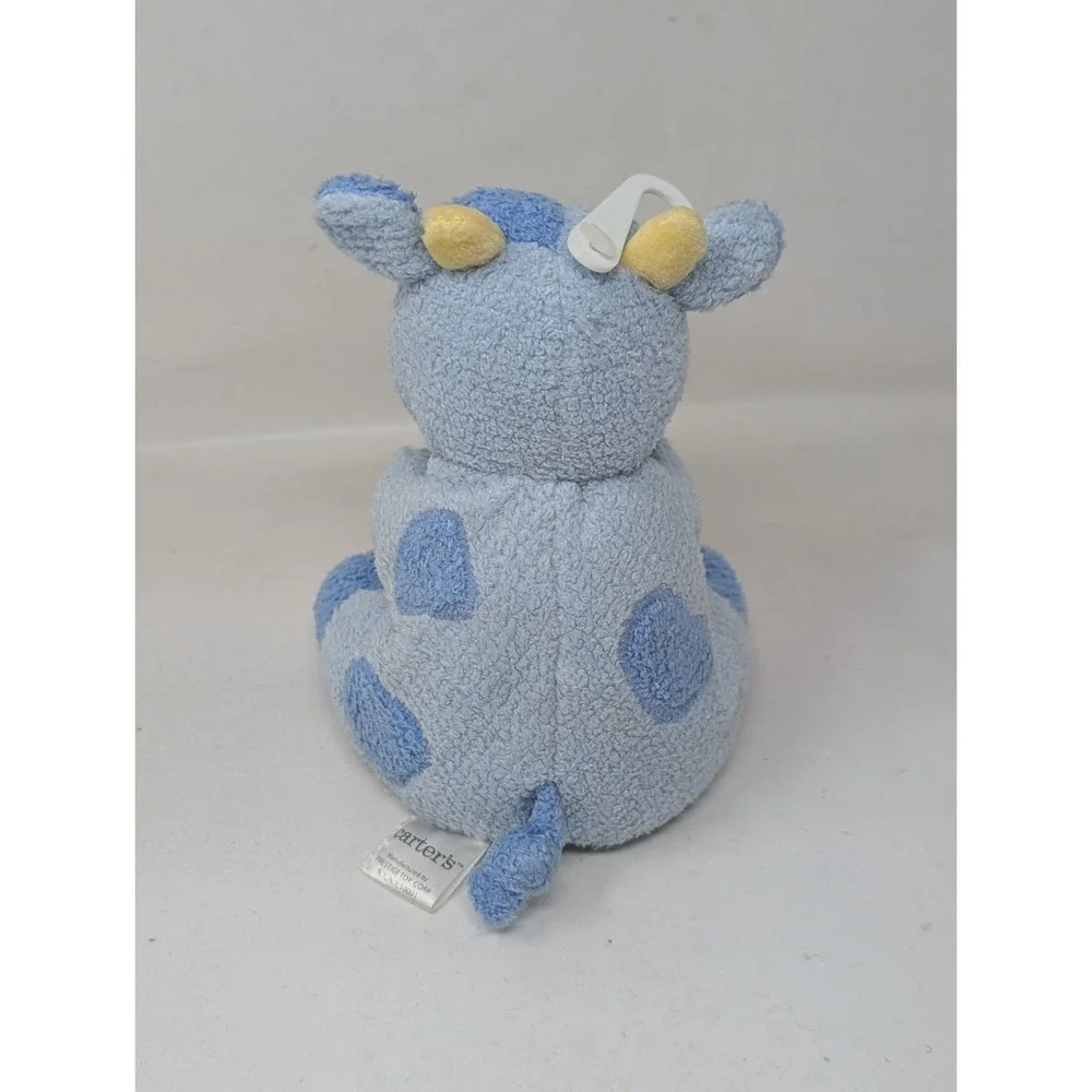 Vintage Carters Prestige Cow Musical Sound Moo Blue‎ Plush Baby Lovey Terry Y2K